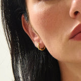 Unique Pave Huggie Earrings