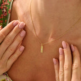 Celestial Rectangle Pendant Necklace