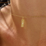 Celestial Rectangle Pendant Necklace