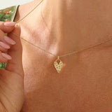 Textured Heart Necklace