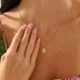 Textured Flower Necklace