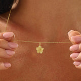 Textured Flower Necklace