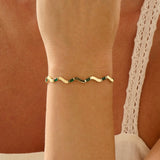 Emerald Wavy Bracelet