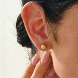 Brushed Ball Stud Earrings