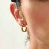 Ribbed Band Hoop Earrings