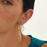 Oval Simple Hoop Earrings