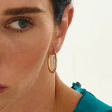 Oval Simple Hoop Earrings