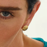 Chunky Textured Circle Earrings