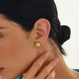 Chunky Textured Circle Earrings