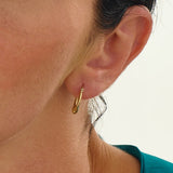 Tiny Heart Hoop Earrings
