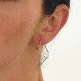 Textured Bone Hoop Earrings