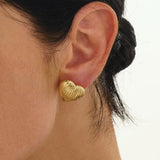 Chunky Heart Stud Earrings