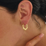 Twisty Band Hoop Earrings
