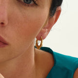 Twisty Band Hoop Earrings