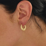Triple Band Hoop Earrings