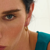 Oval Crosissant Hoop Earrings