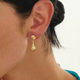 Teardrop Dangling Stud Earrings