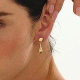 Teardrop Dangling Stud Earrings