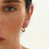 Twisty Band Hoop Earrings