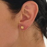 Textured Square Stud Earrings