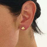 Textured Heart Stud Earrings