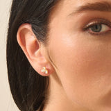 Pear Flower Stud Earrings