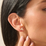 Pear Flower Stud Earrings