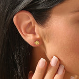 Palm Leaf Stud Earrings
